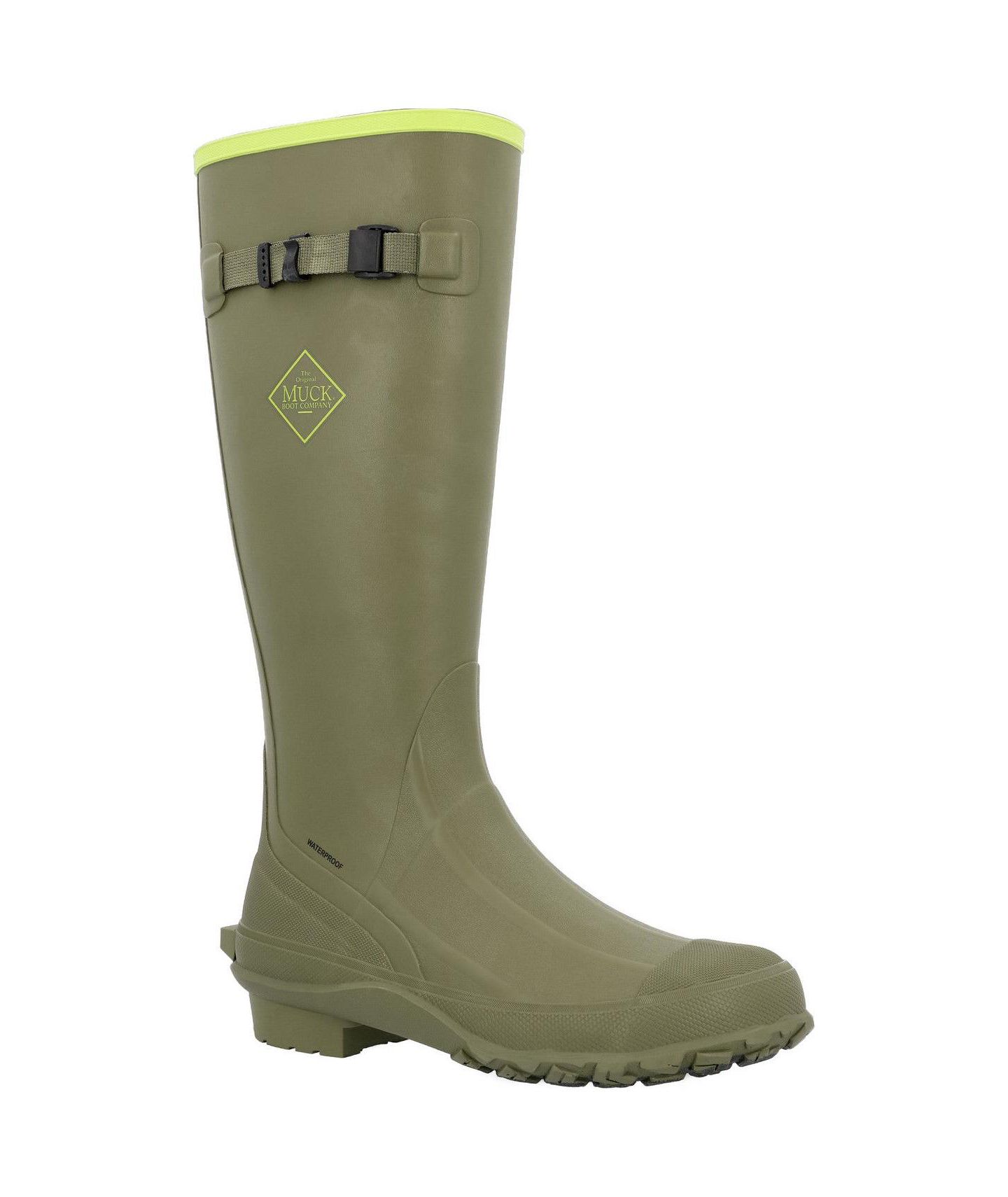 Мужские ботинки MUCK Harvester Rubber Boot, цвет: Оливковый / Лаймовый — фото 9