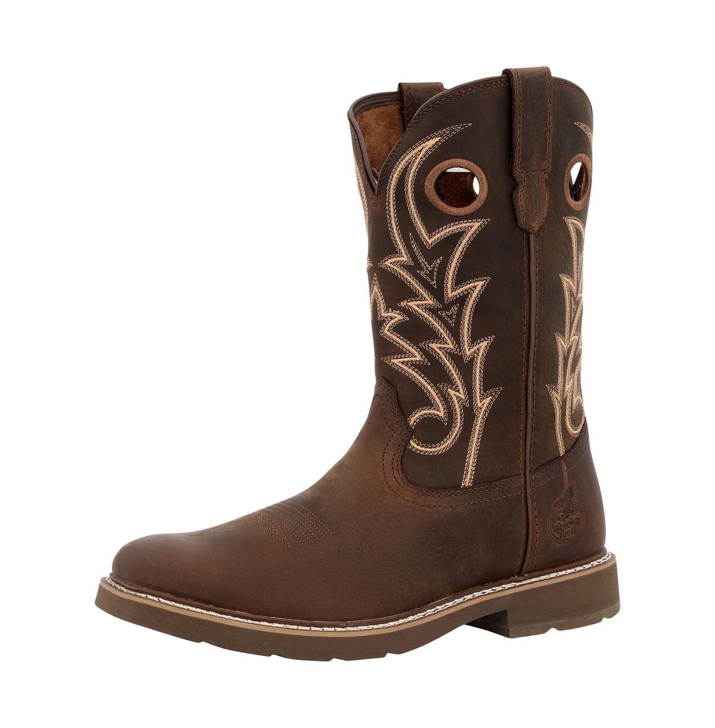 Мужские ботинки GEORGIA BOOT Core 37 11" Western Pull-On Work Boot, цвет: Коричневый — фото 6