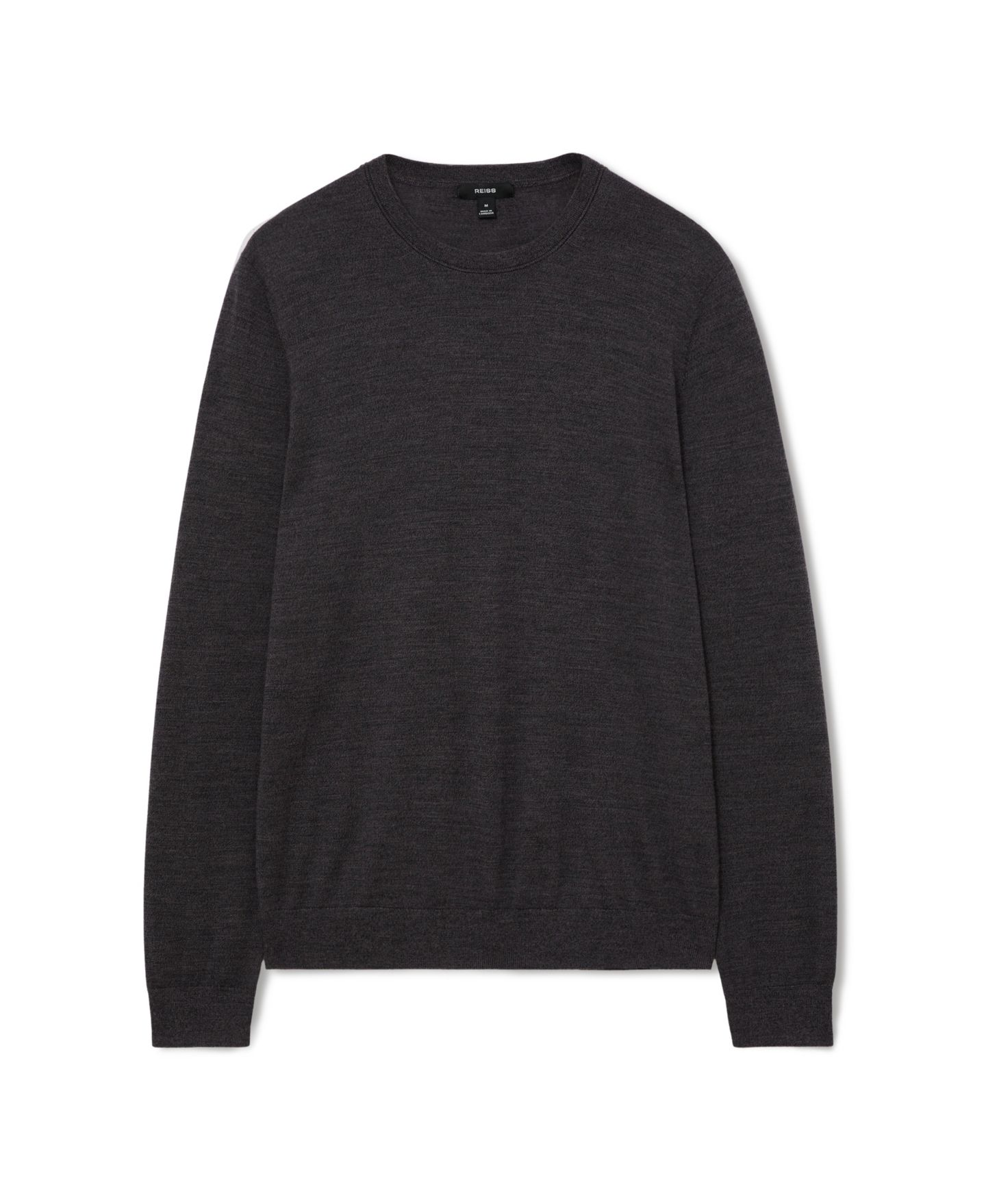 Мужской свитер REISS Wessex Long-Sleeve Slim-Fit Merino Wool, цвет: Тёмный коричневый — фото 5