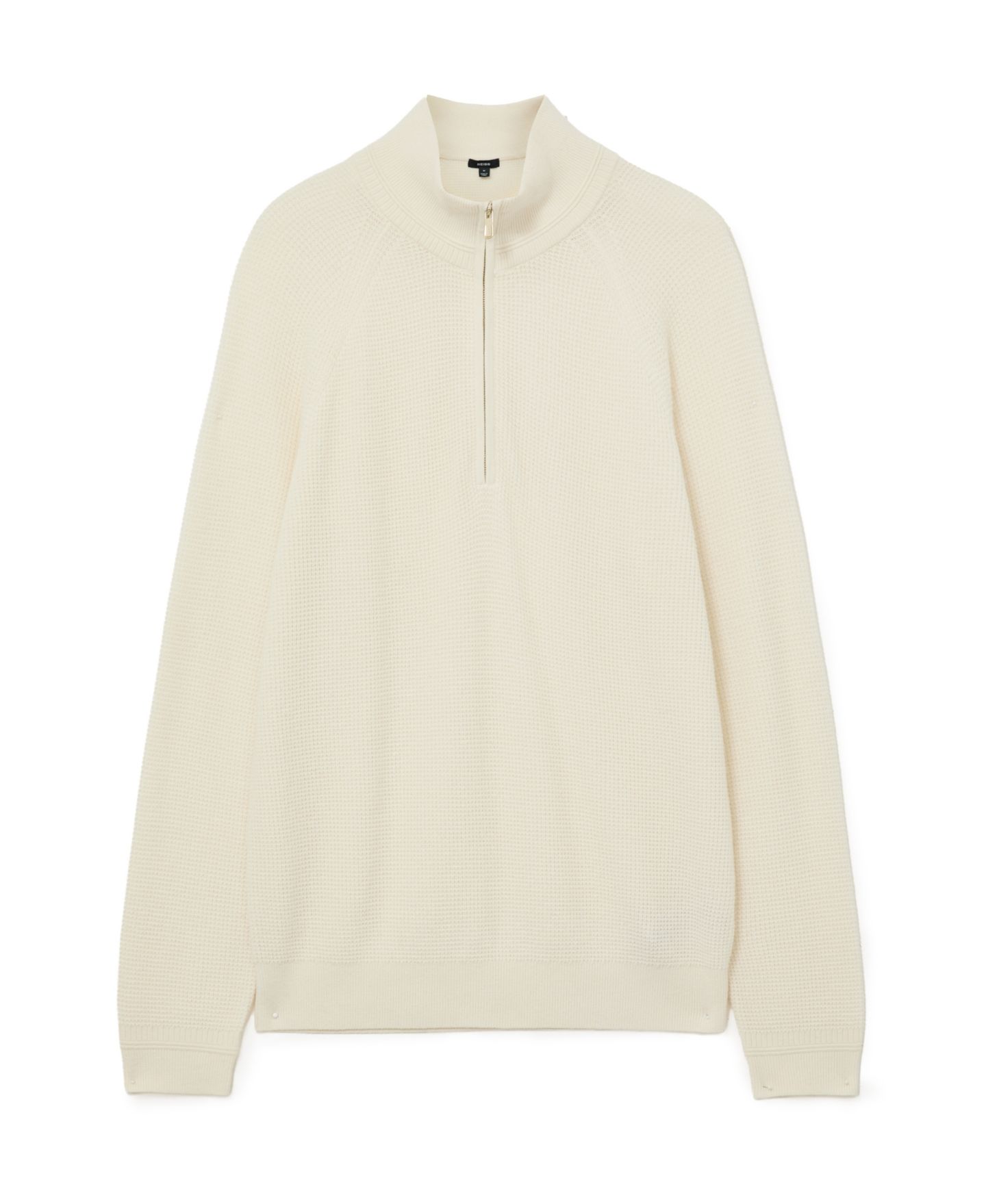 Мужской свитер REISS Tristan Half-Zip Funnel Neck Textured Knit, цвет: Белый — фото 5