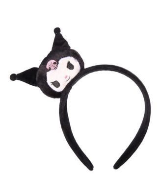Kuromi Headband Black Plush, Sanrio Hair Accessories
