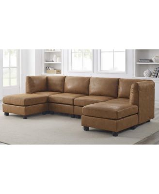  Faux Leather Modular Sectional