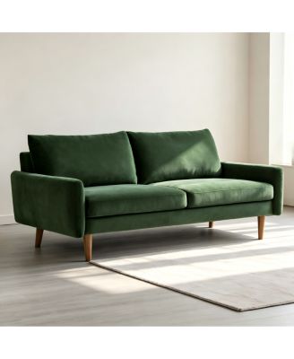  Kent Modern Velvet Sofa with Tapered Wooden Legs