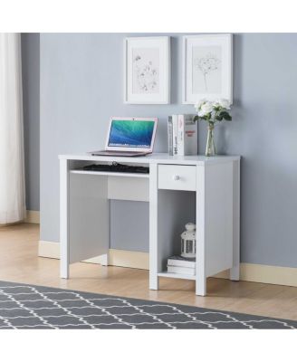  39" Compact Student and Home Office Desk with Drawer and Keyboard Tray