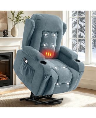 Power Lift Recliner Chair with Massage, Heat, and USB Ports