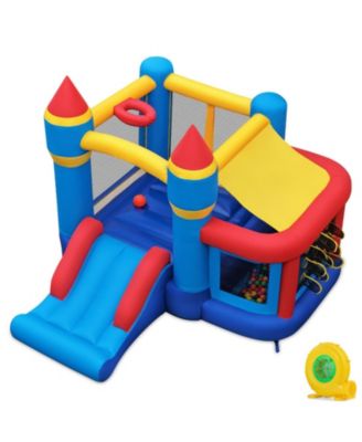 Inflatable Bounce House with Slide and Basketball Hoop, 103", Ages 3-12
