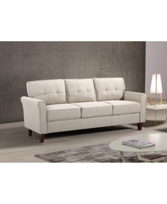  Mid-Century 3-Seater Tufted Sofa for Living Room