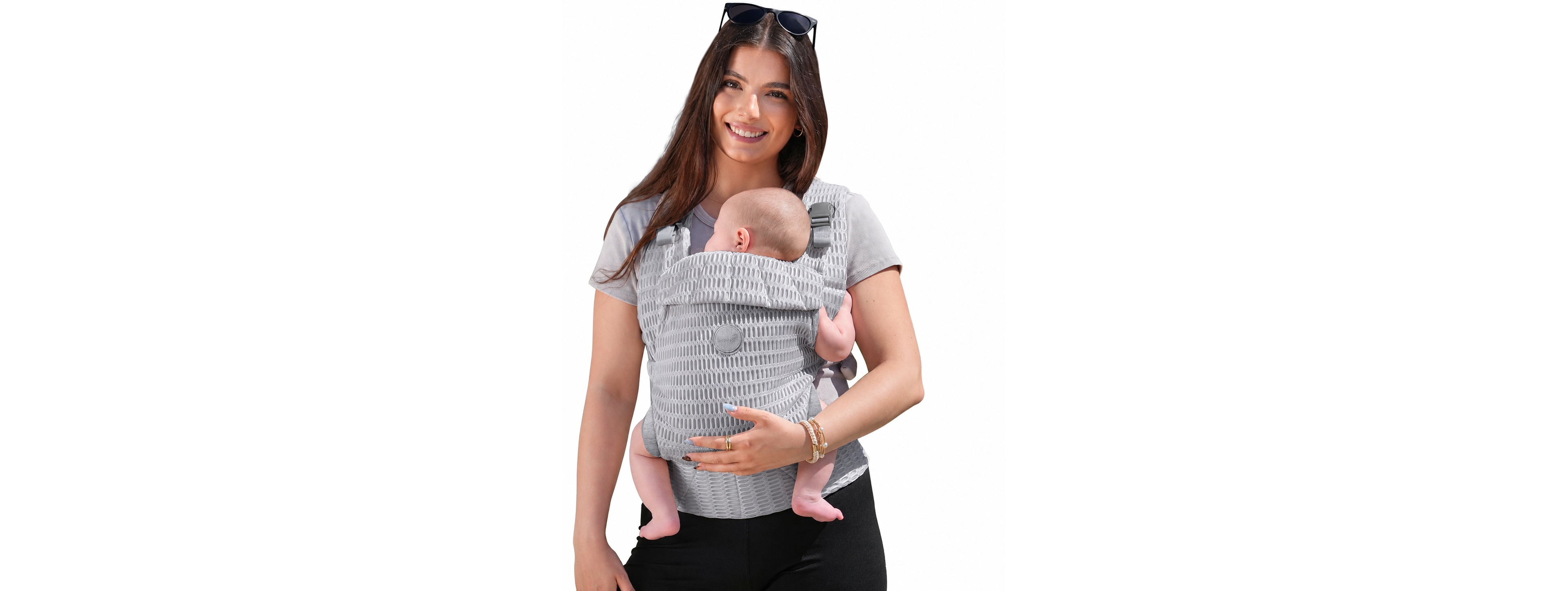 Grownsy Newborn to Toddler Front & Hip Carrier with Quick-Release