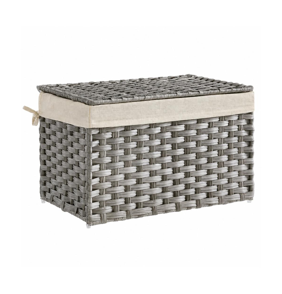Volenca 17.2 Gal Woven Storage Basket with Lid and Handles
