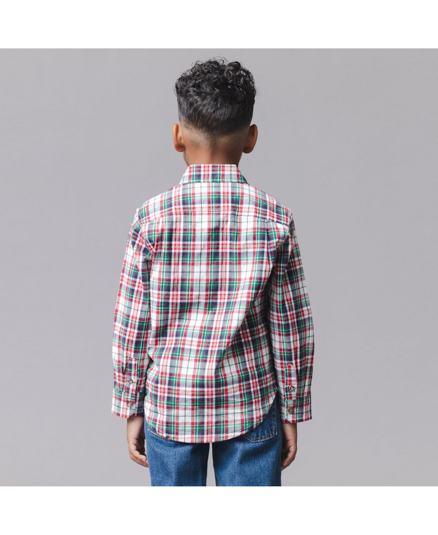 Рубашка Hope & Henry Button-Down Organic-Cotton Plaid Long-Sleeve Shirt для мальчиков-малышей, цвет: Разноцветный — фото 5