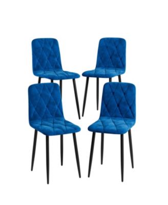 Dining Chairs Set Of 4, Modern Kitchen Dining Room Chairs, Dining Chair Upholstered Cushion Seat And Sturdy Metal