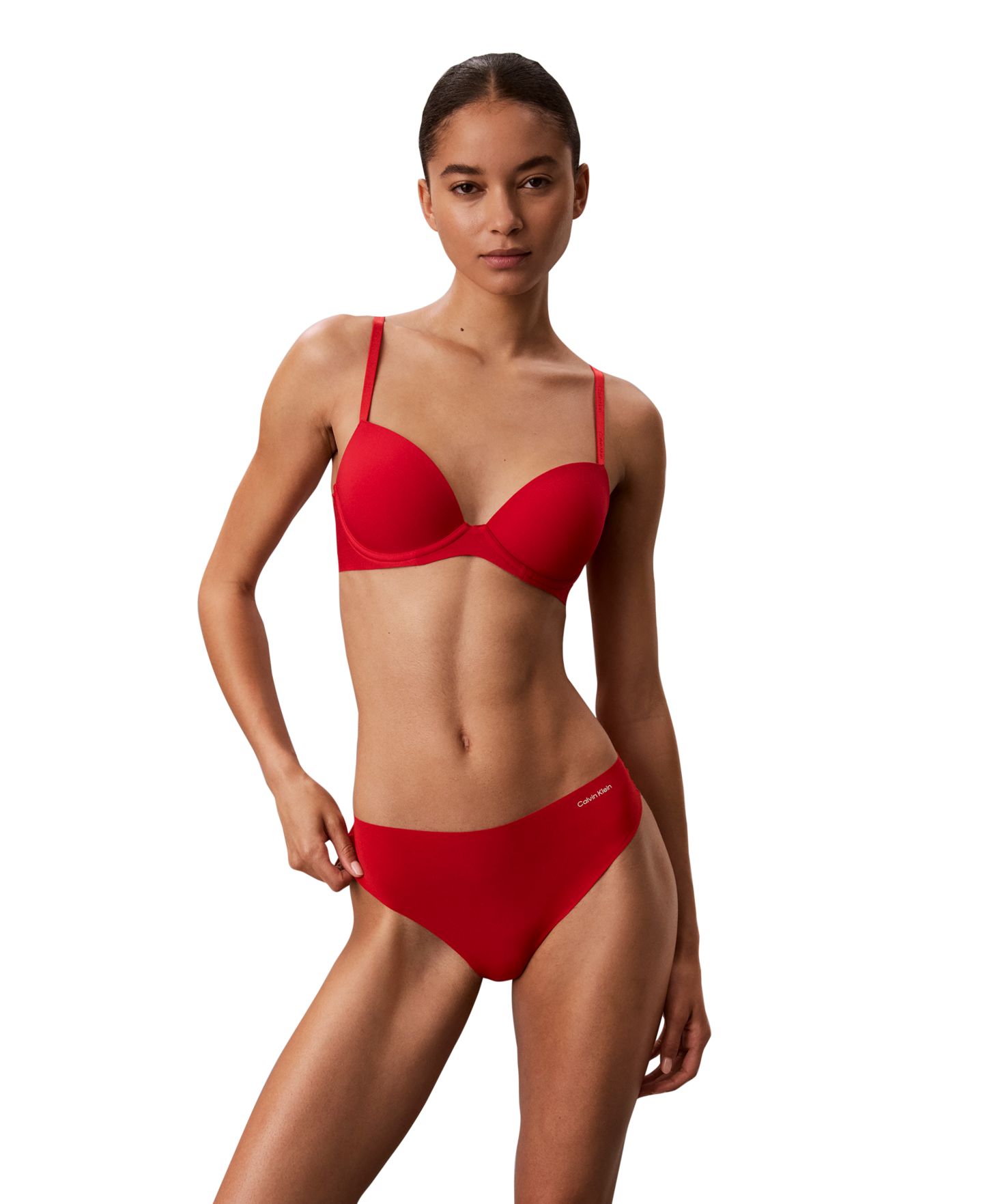 Трусы-стринги Invisibles, микрофибра, 5 шт. — Calvin Klein, цвет: Чёрный / Аквамариновый синий — фото 3