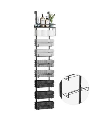 Bathroom Hardware 9-Tier Towel Rack Over Door Metal Basket