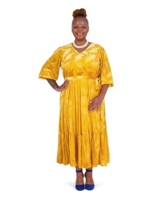 Women's Floral-Print 3/4-Balloon Sleeve Wrap Dress, Regular and Plus Size