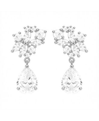 Starlight Drop Crystal Teardrop Earrings