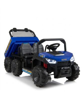 24V Electric Ride-On Dump Truck 2-Seater 4WD Remote Control Ages 3-6