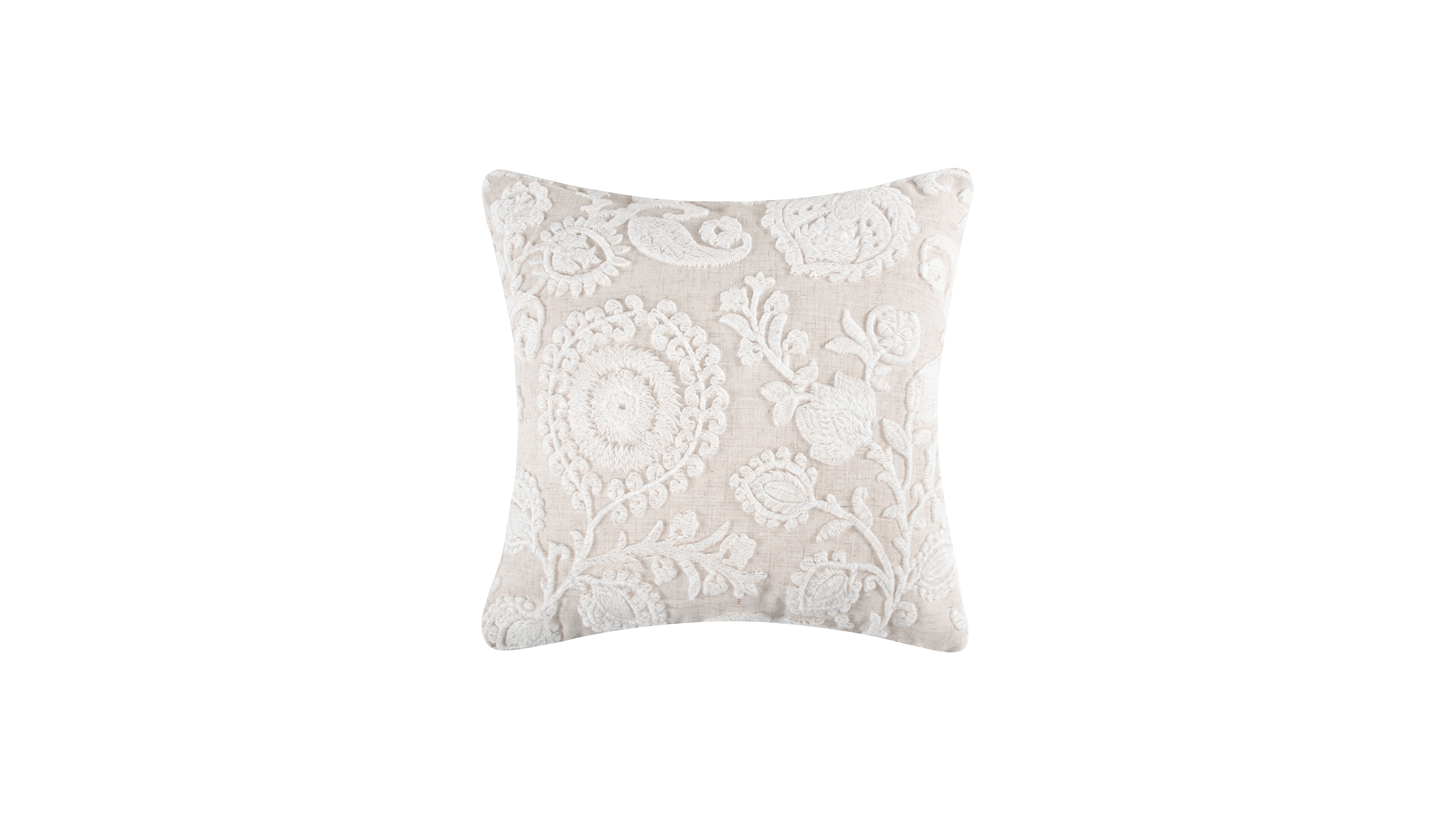Levtex Home Belvedere Embroidered Floral Decorative Pillow, 18" x 18"