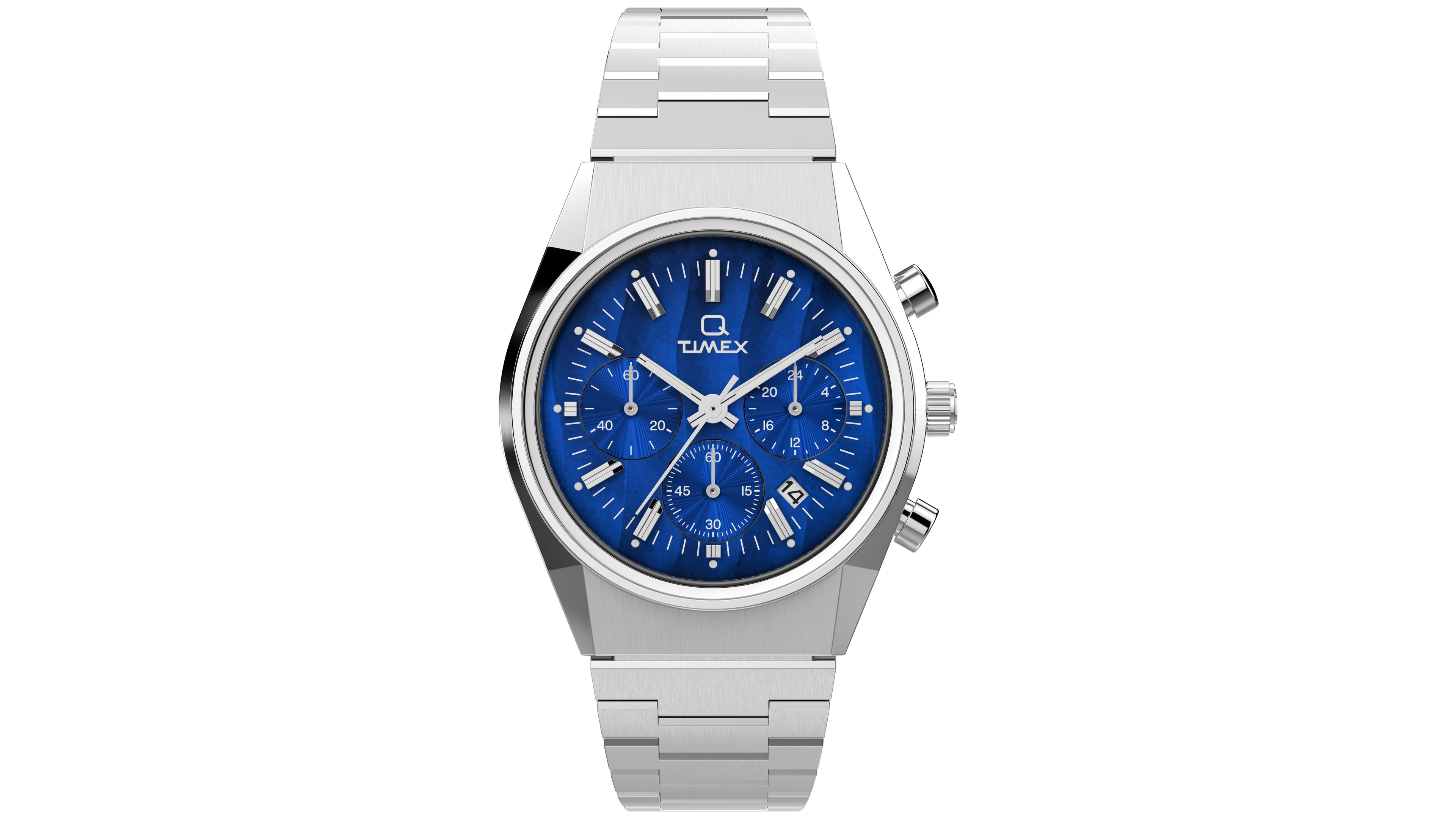 Timex Men's Quartz Chronograph Falcon Eye Silver-Tone Stainless Steel Watch 40mm