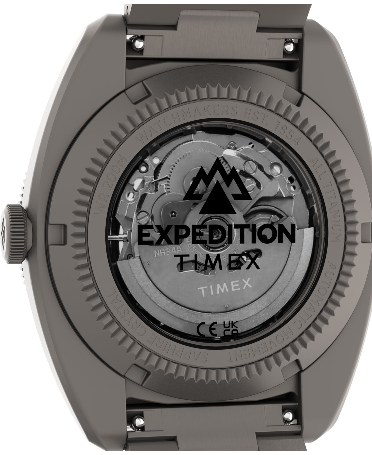 Мужские часы Timex Automatic Sport Expedition Pioneer Black Titanium 41mm — фото 6