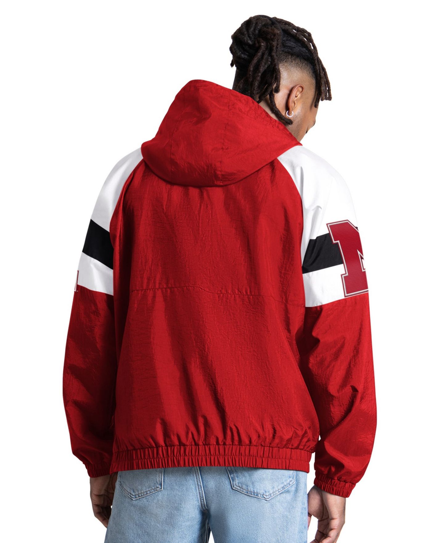 Мужская куртка Starter Scarlet Nebraska Huskers Street Cut Half-Zip — фото 4