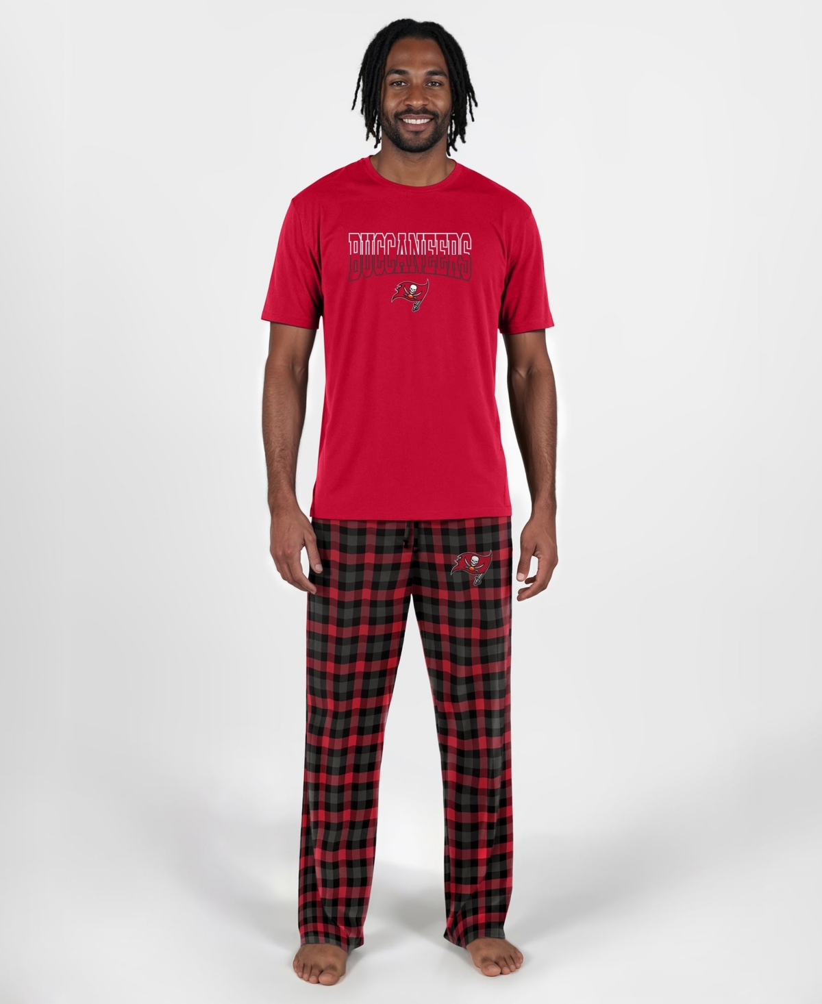 Concepts Sport Men's Red Tampa Bay Buccaneers Highland Sleep Set - Red, Black