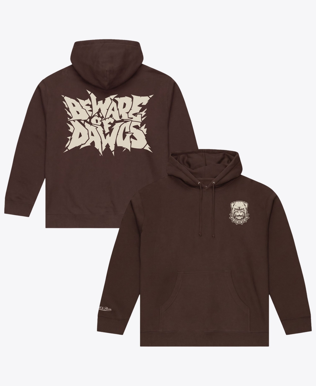 Mitchell & Ness Men's Brown Cleveland Browns Beware of the Dawgs Hoodie - Brown