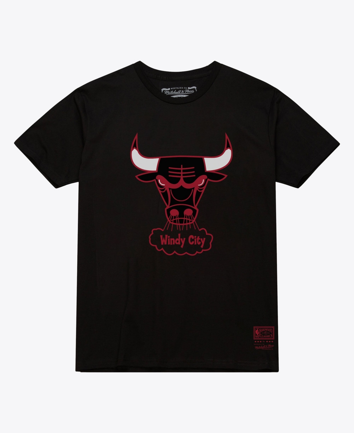 Mitchell & Ness Men's and Women's Black Chicago Bulls Hardwood Classics Arch T-Shirt