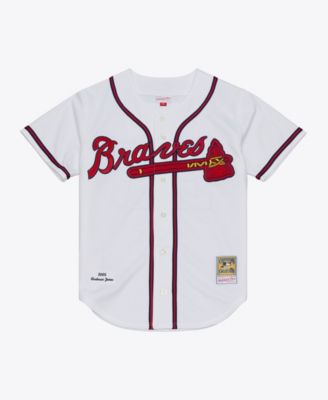 Men's Andruw Jones White Atlanta Braves 2005 Authentic Jersey