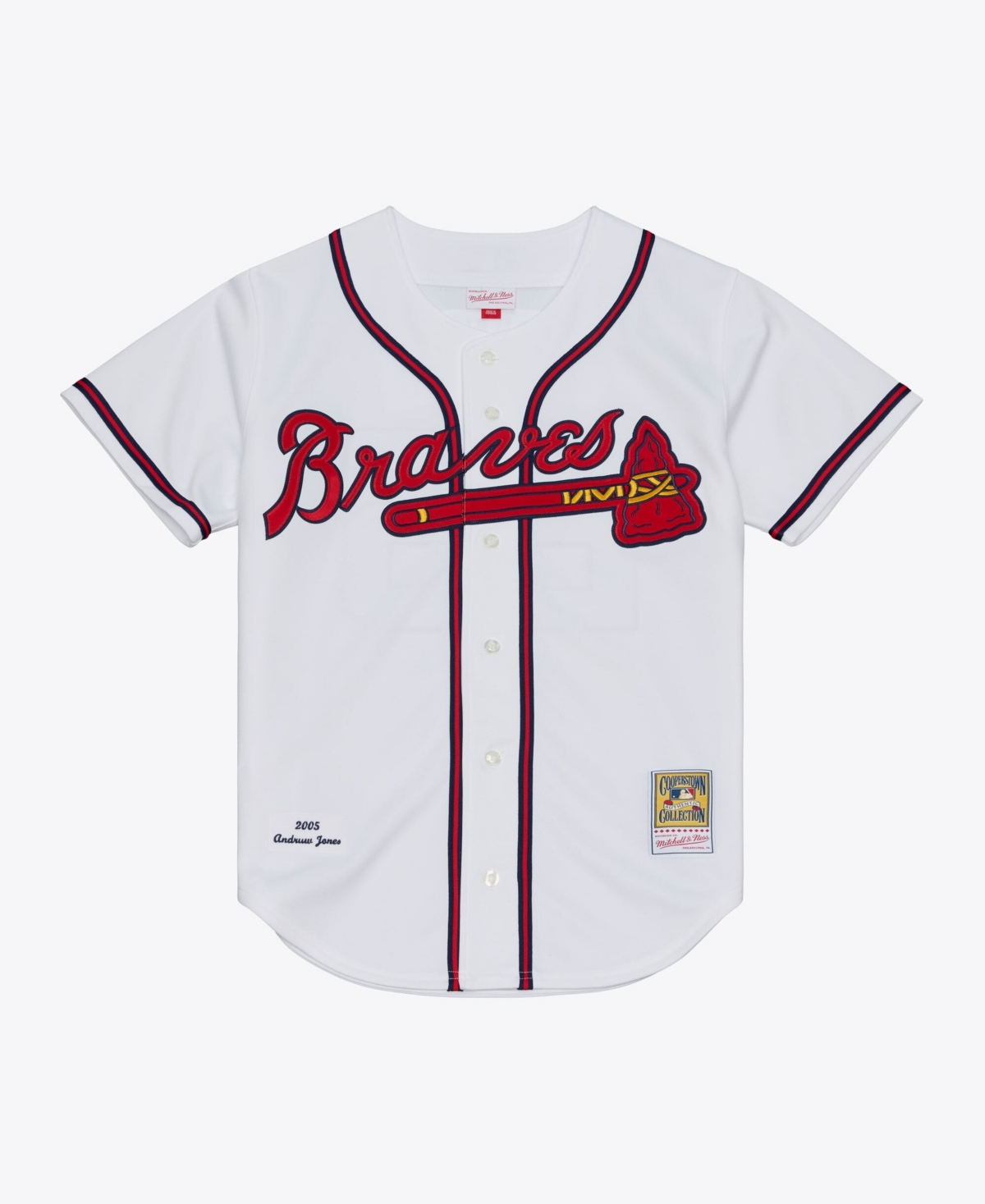 Mitchell & Ness Men's Andruw Jones White Atlanta Braves 2005 Authentic Jersey - White