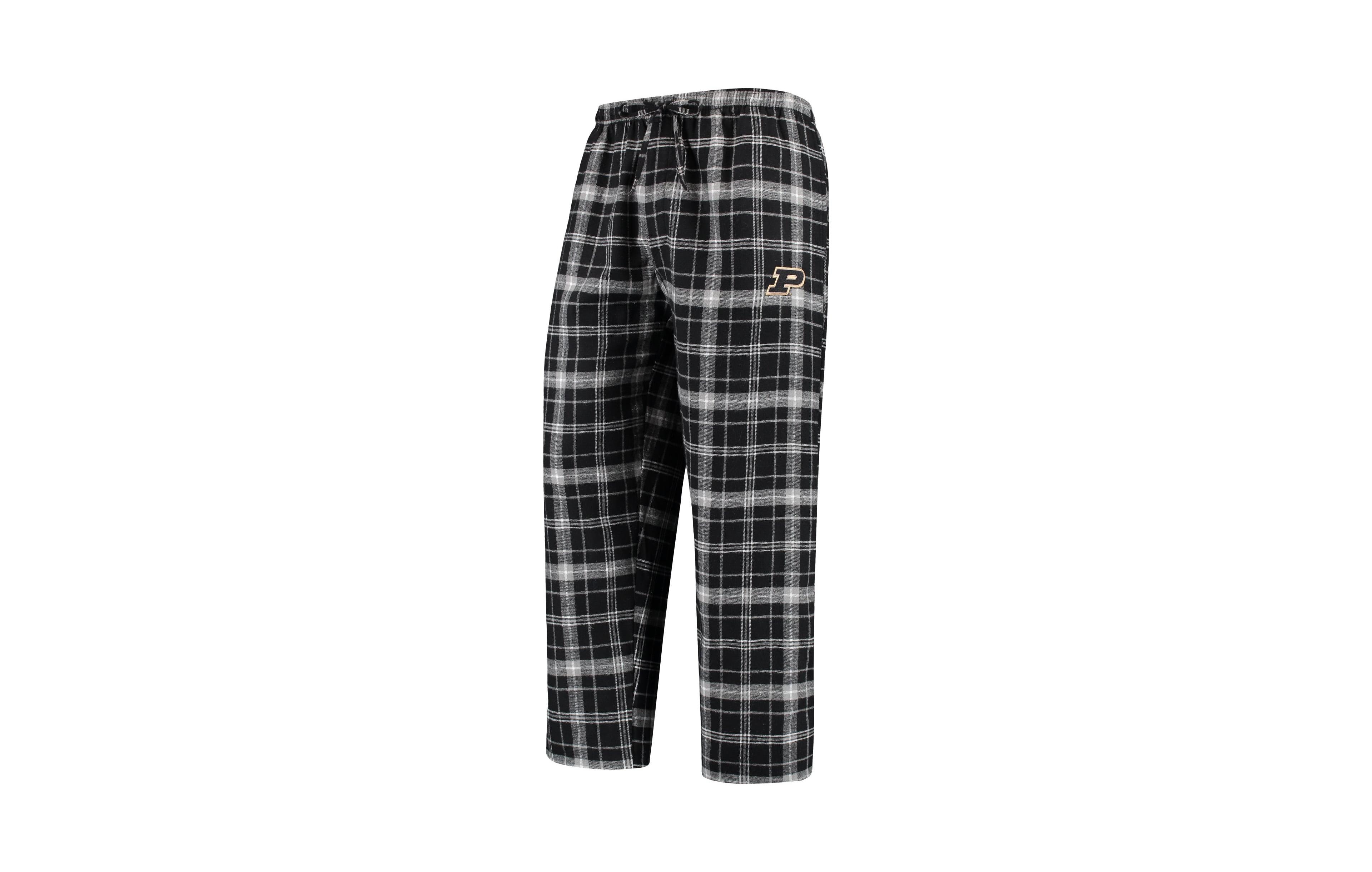 Concepts Sport Men's Black/Gray Purdue Boilermakers Ultimate Flannel Pants