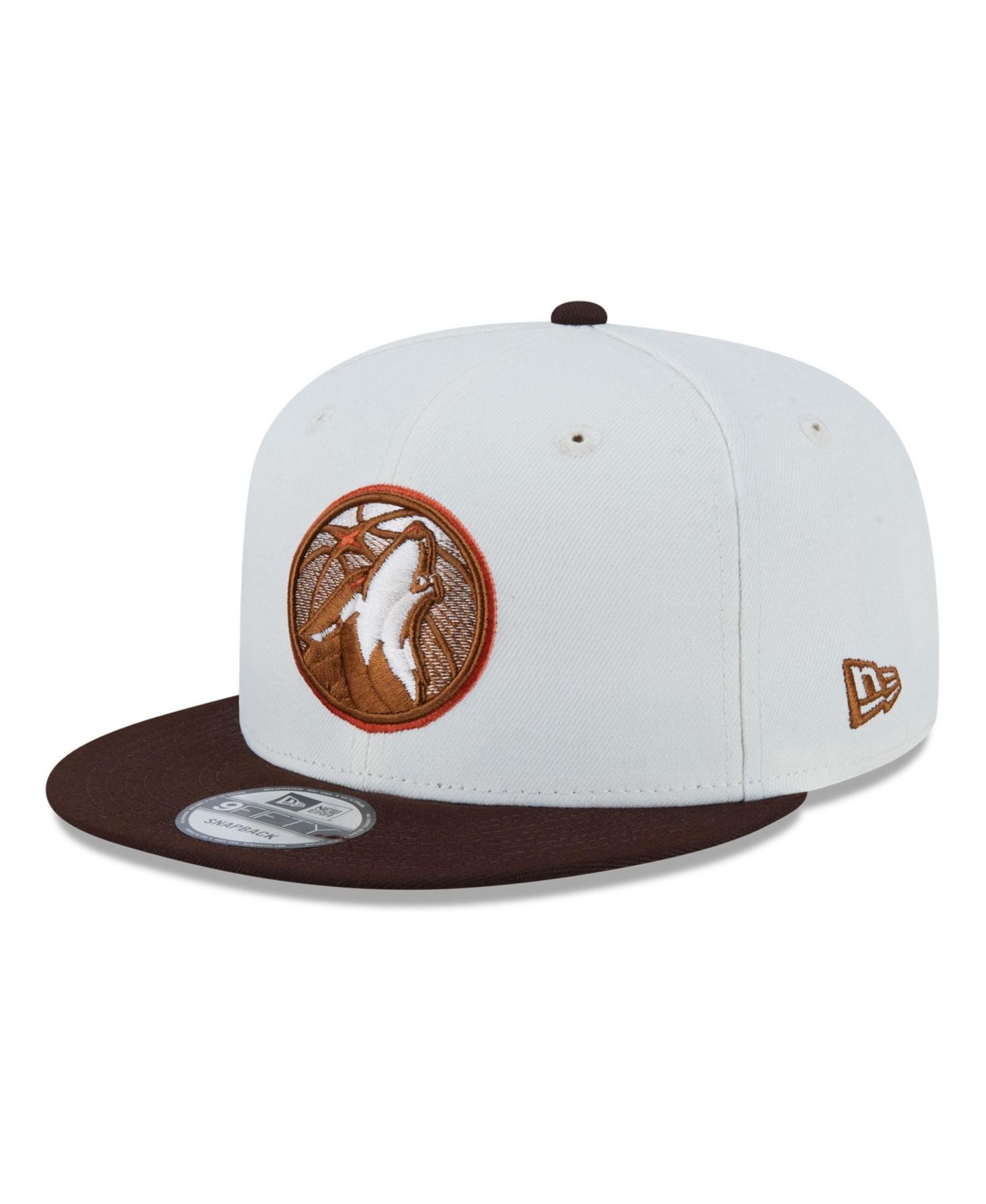 Мужская кепка New Era White Minnesota Timberwolves Pumpkin Spice 9FIFTY Snapback Hat — фото 3