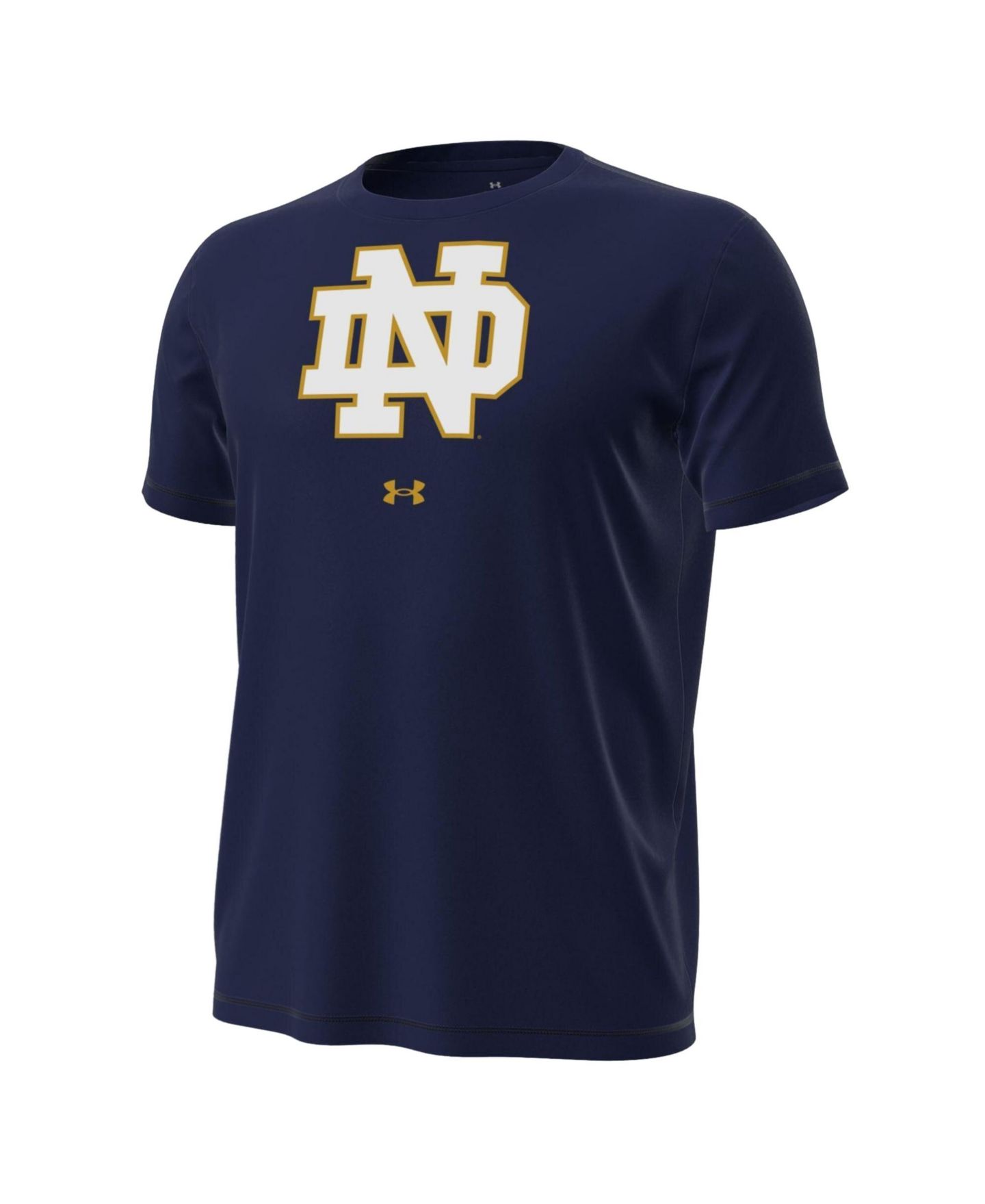 Мужская футболка Under Armour Navy Notre Dame Fighting Irish Primary Tech Stretch — фото 2