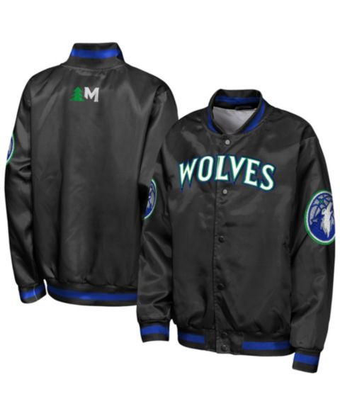 Детская куртка Outerstuff Black Minnesota Timberwolves Statement Edition Lightweight Satin
