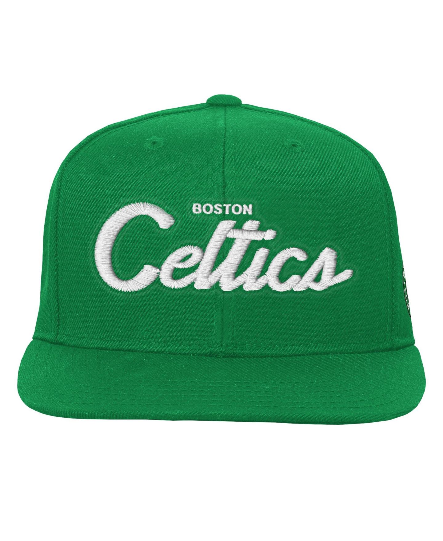 Детская кепка Mitchell & Ness Kelly Green Boston Celtics Head Coach Flat Brim Snapback Hat — фото 2
