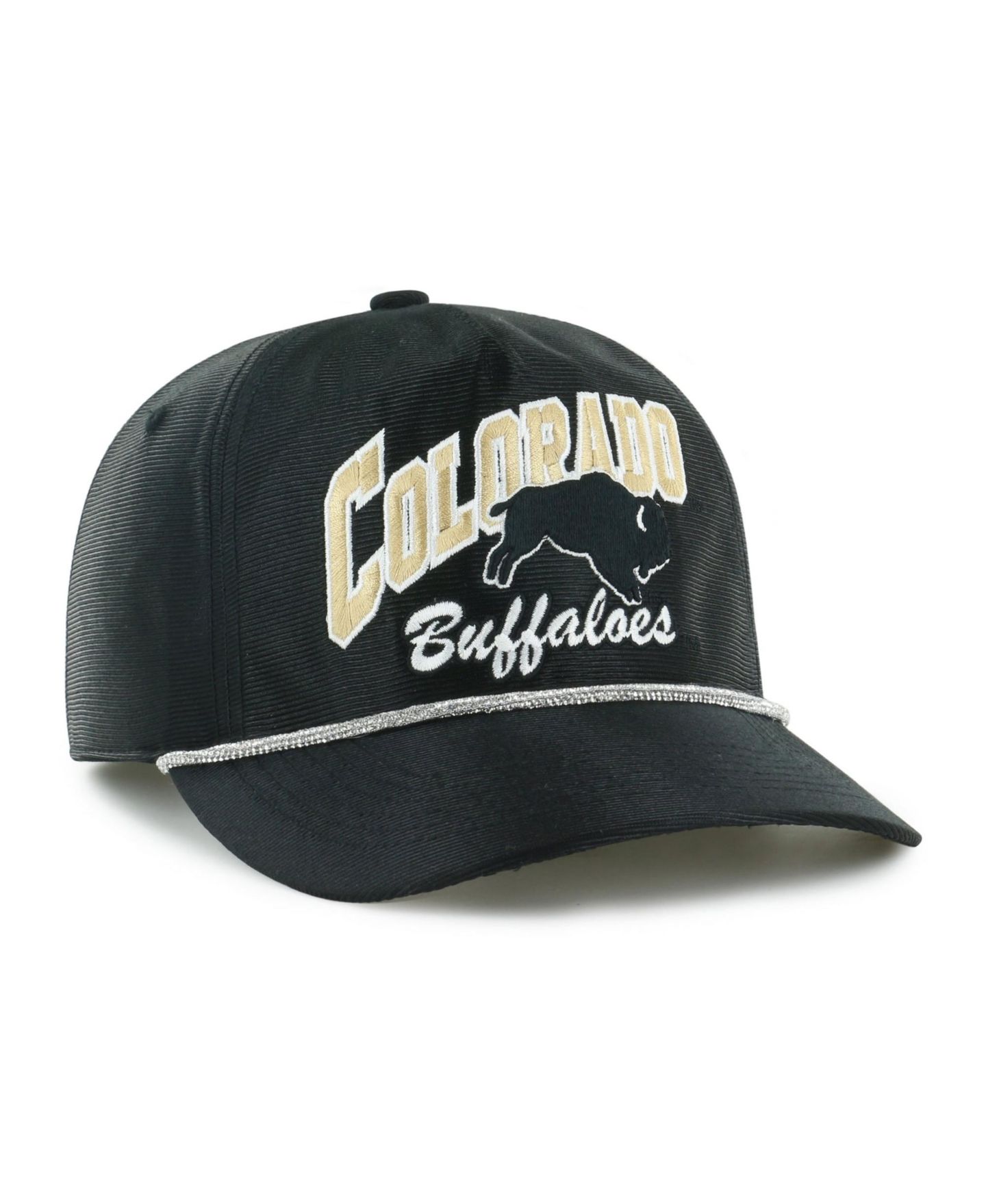 Женская кепка '47 Brand Black Colorado Buffaloes Glitter Hitch Adjustable Hat — фото 2