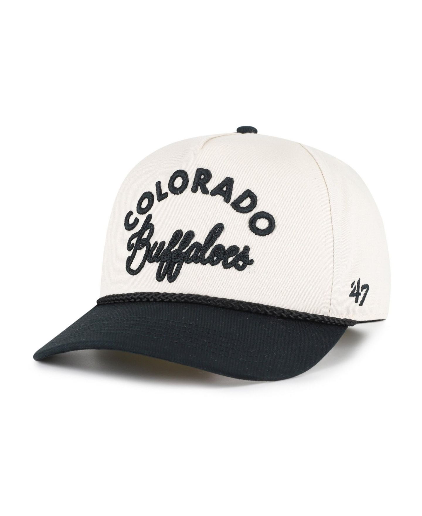 Женская кепка '47 Brand Cream/Black Colorado Buffaloes Rope Script Hitch Adjustable Hat — фото 1