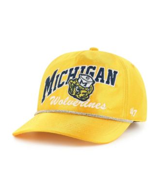 Women's Gold Michigan Wolverines Glitter Hitch Adjustable Hat
