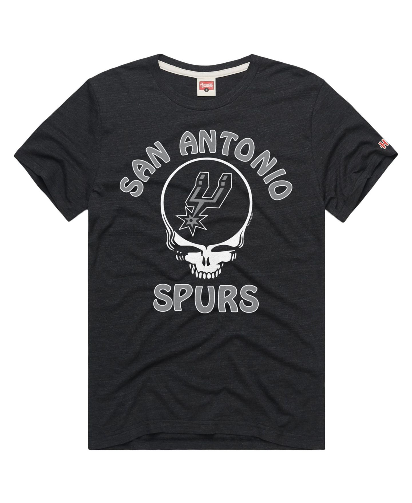Футболка Homage Charcoal San Antonio Spurs x The Grateful Dead Tri-Blend — фото 1