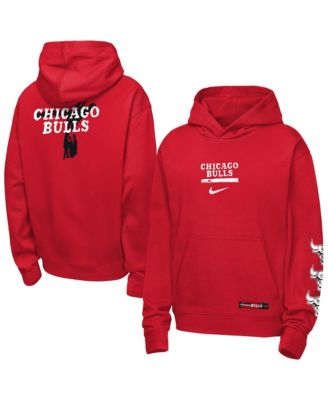 Big Boys' and Girls' Red Chicago Bulls Courtside Club Premiere Hoodie