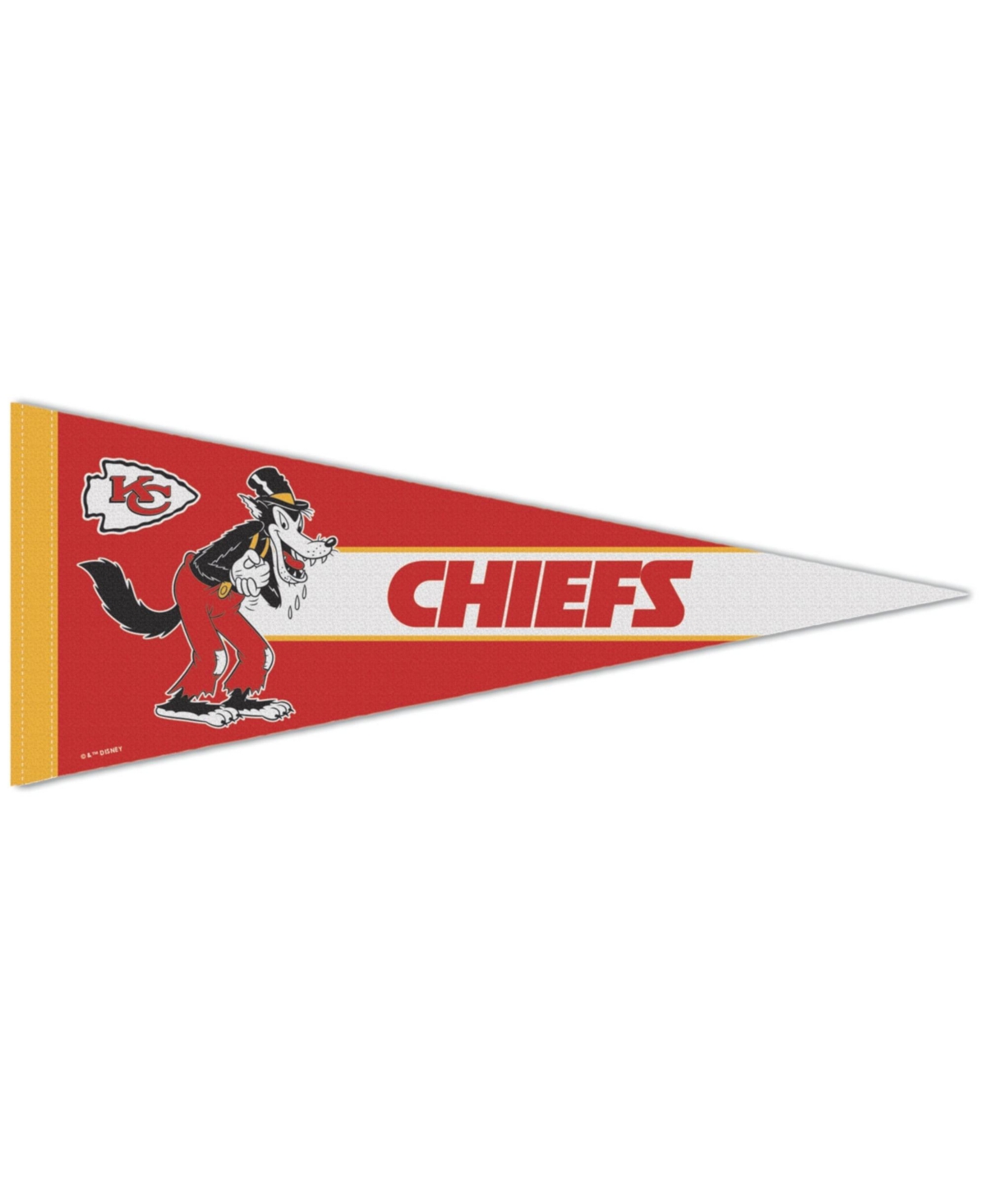Wincraft Kansas City Chiefs Disney x Nfl Big Bad Wolf 12" x 30" Premium Pennant