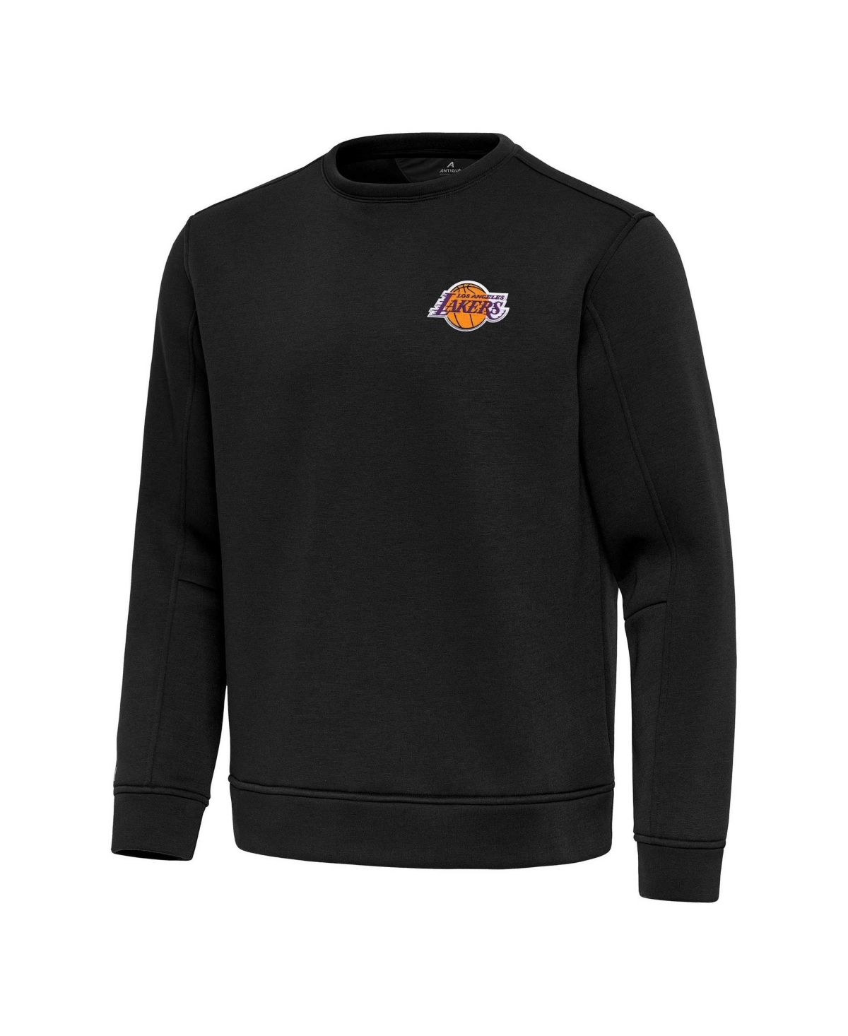 Antigua Men's Black Los Angeles Lakers Relevant Pullover Sweatshirt