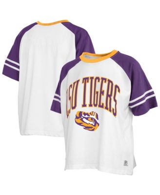 Women's White LSU Tigers Sky Color block T-Shirt