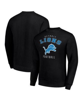 Men's Black Detroit Lions Team Logo Pullover Sweatshirt