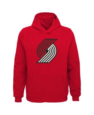 Big Boys' and Girls' Red Portland Trail Blazers Primary Logo Pullover Hoodie