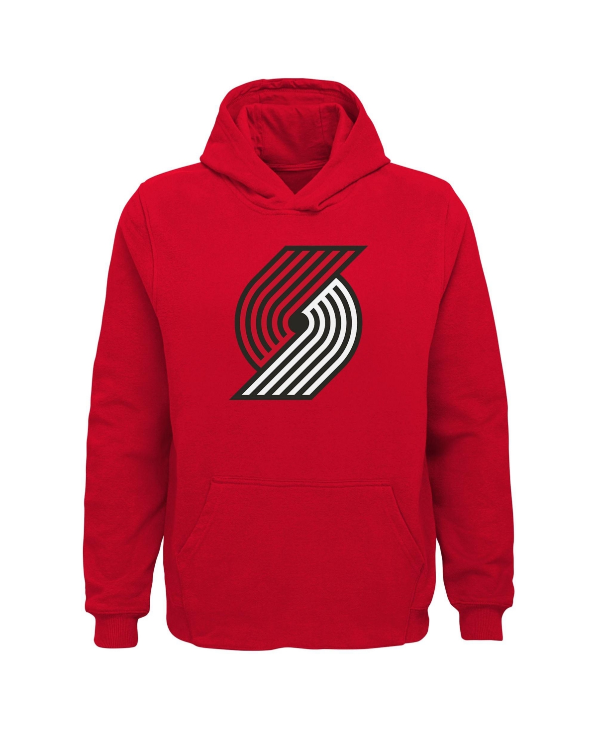 Outerstuff Big Boys' and Girls' Red Portland Trail Blazers Primary Logo Pullover Hoodie - Red