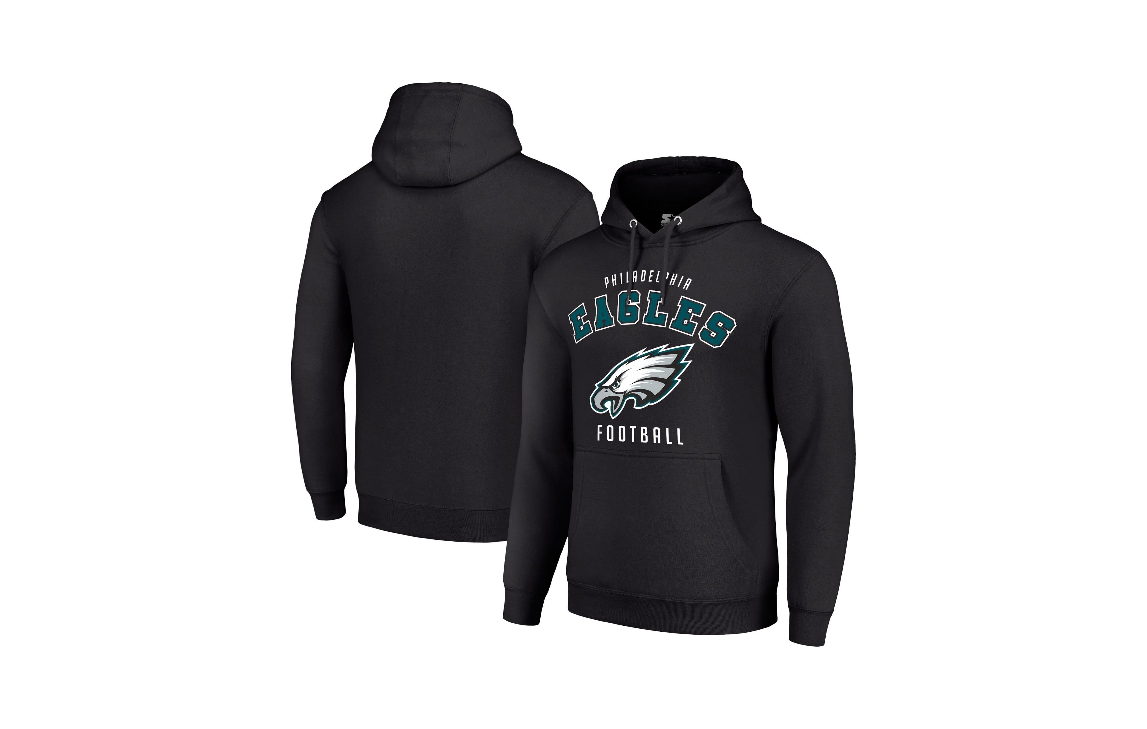 Starter Men's and Women's Black Philadelphia Eagles Logo Pullover Hoodie