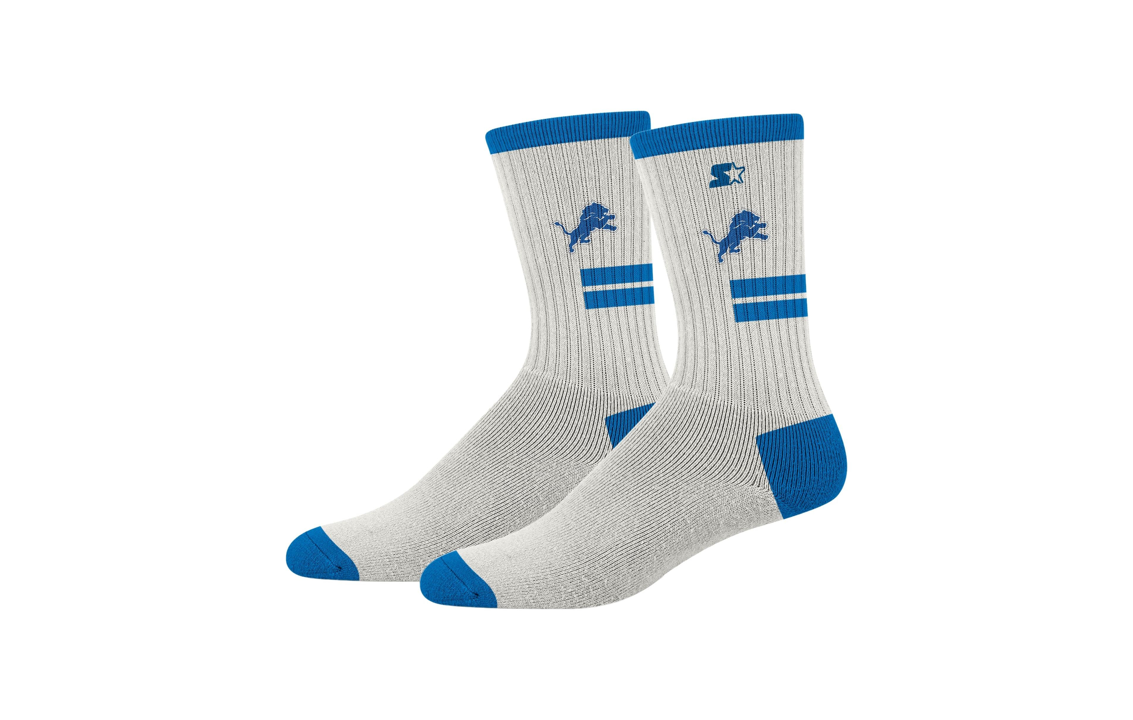 Starter Men's and Women's Cream Detroit Lions Premiere Cushioned Crew Socks
