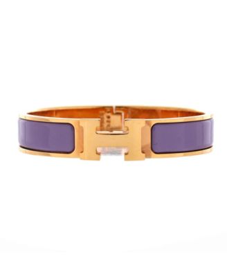 Women's Gold-Tone Enamel Clic H Bracelet