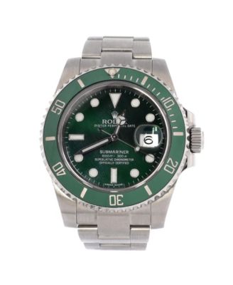 Men's Automatic Submariner Hulk Water-Resistant Date Stainless Steel Watch, 40mm