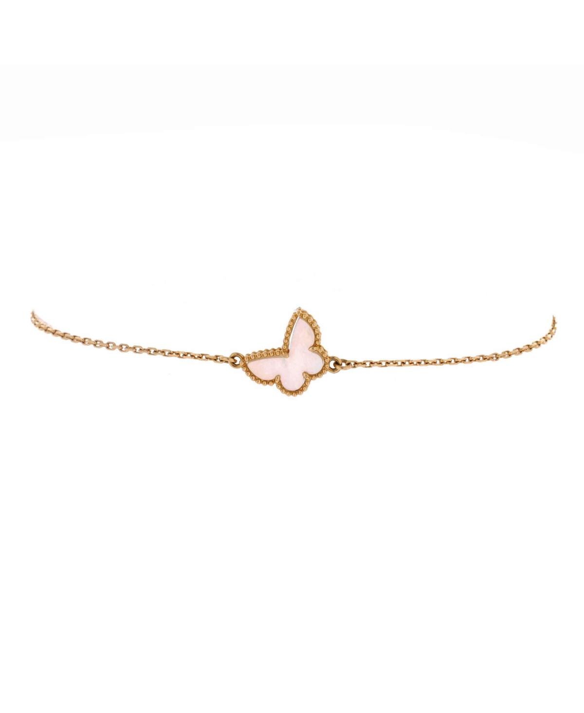 Pre-Owned Van Cleef & Arpels Mother of Pearl Sweet Alhambra Bracelet in 18k Yellow Gold - 18k yellow gold